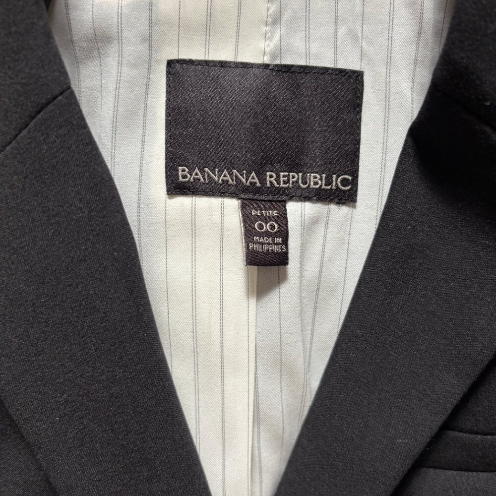BANANA REPUBLIC black suit: JACKET (0P) and 2x PANTS (00P and 0P) Dry Cleaned - Picture 5 of 15